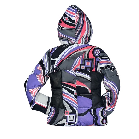 Emilio Pucci Women's Pink and Purple Signature Puffer Jacket vintage - Picture 3 of 15